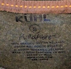 Kuhl Wildfibre T-Shirt Mens Green Melange Contrast Pocket SS Crew Neck – S