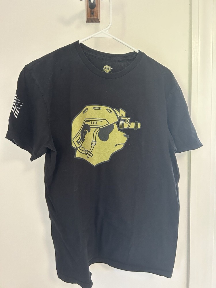 Panda Shirt Mens Medium Black Short Sleeve Crew Neck