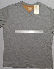 St John’s Bay Sueded Jersey V-Neck Long Sleeved Shirt Medium Gray 100% Cotton