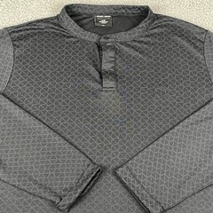 Etihad Airways Giorgio Armani Shirt M/L First Class Long Sleeve Henley Geometric