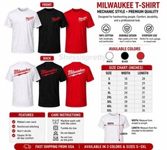 Milwaukee Style Mechanic T-Shirt 100% Cotton | Work Shirt Men | Milwaukee drill