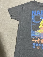 Naruto Shirt Adults Medium Gray T-shirt 2002 Shippuden Collection Rasengan 07