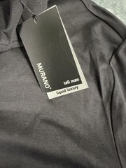 Murano Liquid Luxury Mens Black Quarter Zip Long Sleeve Shirt NWT Size LT