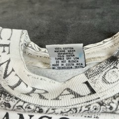 Vintage Costa Rica Bank Shirt Mens Large White Short Sleeve T-Shirt Graphic Tee