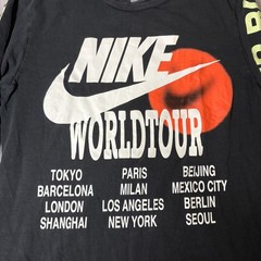 Nike Long Sleeve Shirt Mens Medium Black World Tour Graphic Move Your Body
