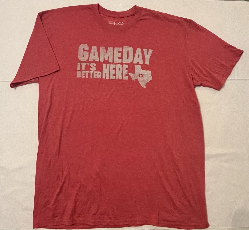 Game Day It’s Better Here TX T-shirt Men’s 2XL , Red