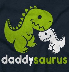 Daddysaurus Dinosaur Husband Father Dad Gift Mens Casual Crewneck T Shirts Tees