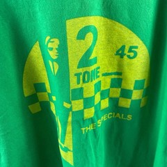 The Specials 2 Tone T Shirt L Size Large Green 45 RPM Records Crew Neck