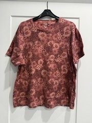 INC Men’s Short Sleeve T-Shit, Flower Design, “True Terracotta,” MSRP: $24.50
