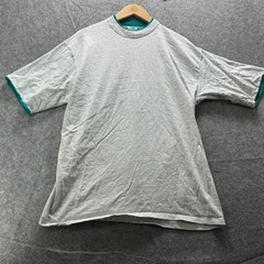 Vintage Gopher Sport Shirt Mens L Gray Crewneck T-Shirt Contrasting Trim Summer
