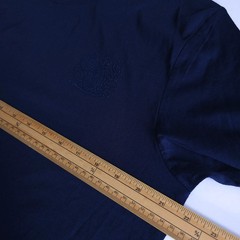 Aquascutum t-shirt monogram Manica Corta mens L P2P 21 Blue Cotton
