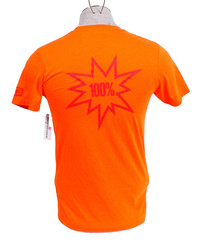 100% Men’s S Orange Short Sleeve Tee T-Shirt