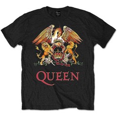 QUEEN T Shirt Official Classic Crest Freddie Mercury Black New S – 5XL All Sizes