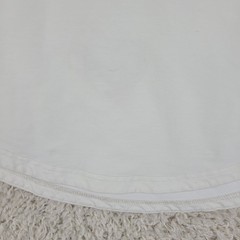 BYLT Raglan Shirt Adult M White Green Good 3/4 Sleeve Curved Hem Cotton Blend