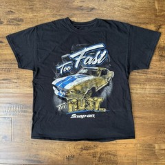 Snap On Tools Men’s Short Sleeve T-Shirt Size L/XL Premium Black Logo Graphic