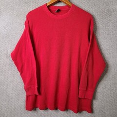 Big Easy Shirt Mens 3XL Red Thermal Waffle Knit Cotton Long Sleeve Crew Neck