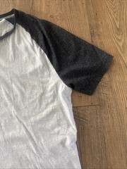 Old Navy Short Sleeve Henley Shirt | Size L | Men Weathered Black And Off White