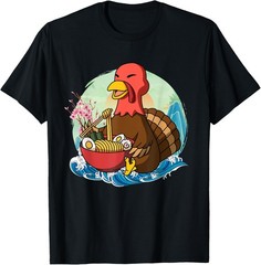 Ramen Thanksgiving Turkey Japanese Great Wave Kanagawa T-Shirt