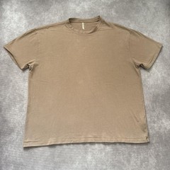 FOG Fear of God Essentials Shirt Mens Medium Taupe Brown Crewneck 100% Cotton