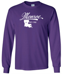 Monroe Louisiana T-Shirt Long Sleeve Graphic tee