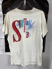 Vintage Santana Shirt XL 1985 Single Stitch Screen Stars Used 100% Cotton