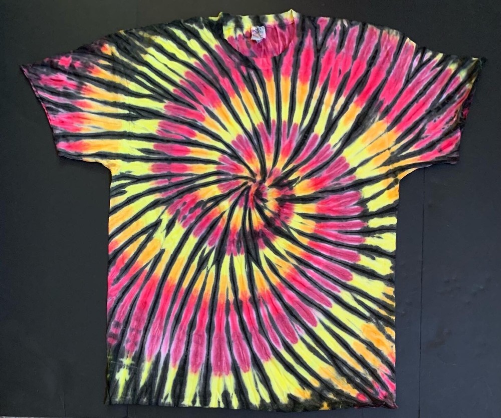 *New* 2XL – Sm Handmade Tie Dye, Tiger’s Eye Crew or V-Neck