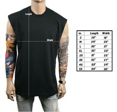 Mens HEAVY WEIGHT Crew neck Sleeveless Shirt Muscle Tank Fitness Gym Big & Tall