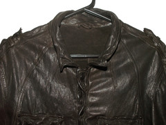 Men’s All Saints MCKAY LEATHER SHIRT jacket overshirt XL (ref80) £199.99!!!!!