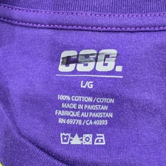 CSG Champs Sports Gear Purple & Green Tie Dye T-Shirt Size Large 90s Style Y2K