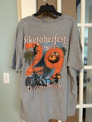 SUNA Biketoberfest 2021 Daytona Beach Men’s Gray Heavyweight 2XL Graphic Tee