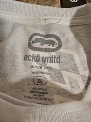 Ecko Unltd x JT Racing size XL “Writing All Wrongs” T-shirt White.