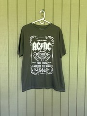 AC/DC For Those About To Rock T-Shirt XL Charcoal Gray 1981 Album Graphic Tee