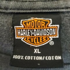 VTG Harley Davidson Motorcycle Sz XL Black Eagle USA Flag Pacific Hawaii