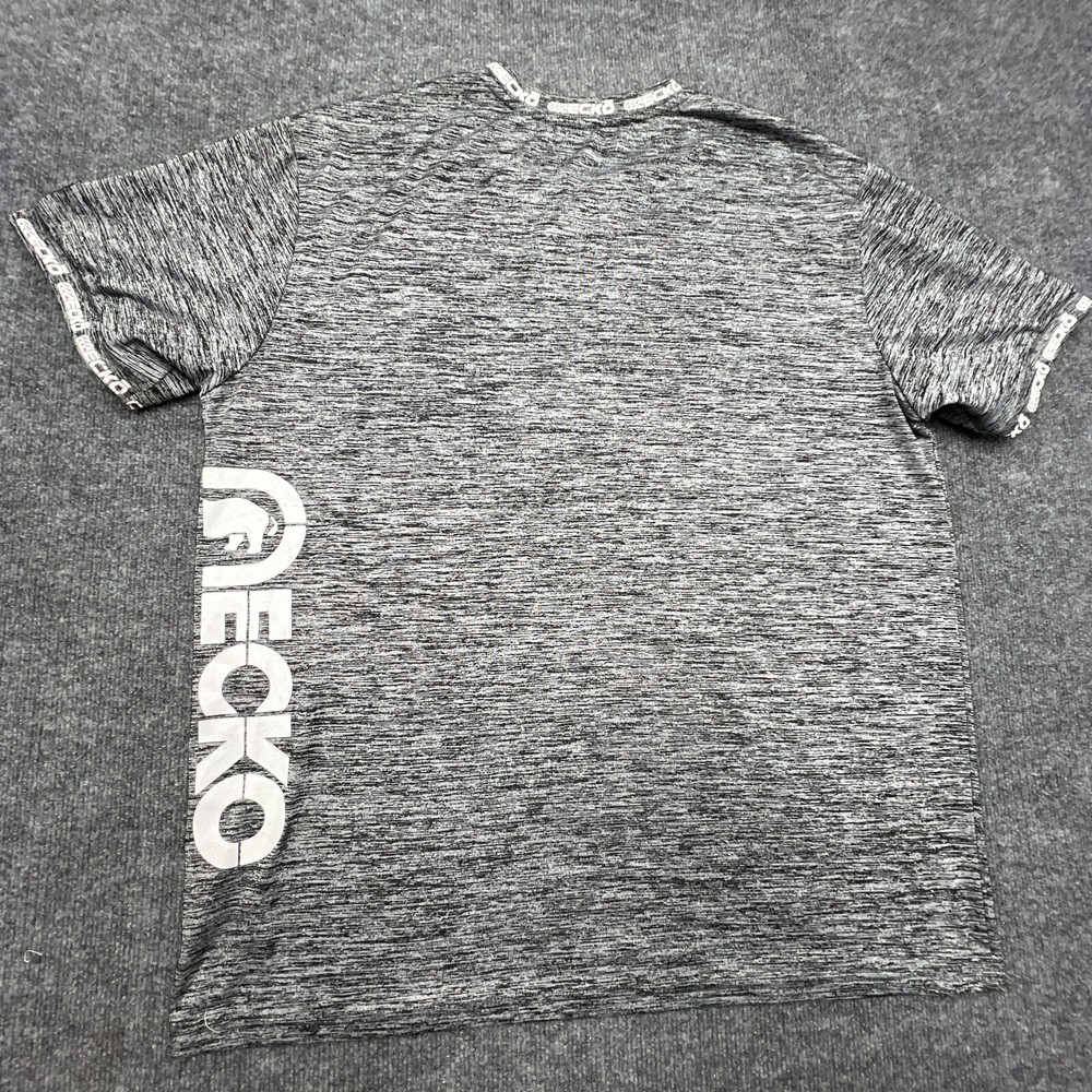 ECKO UNLTD T-Shirt Mens XL Gray Black Short Sleeve Black Logo Cuff Unlimited