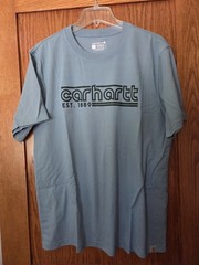 Carhartt Men’s Short Sleeve Relaxed Fit T-Shirt Blue Graphic Size L
