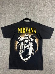 Nirvana Band T-Shirt Black Graphic Tee The Roxx Power 100% Cotton Size M