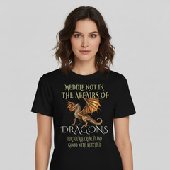 Do Not Meddle in the Affairs of Dragons Funny Fantasy Dragon T-Shirt
