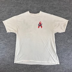 VINTAGE Aids Walk Shirt Mens XL White San Francisco Cal Berkeley Golden Gate 90s