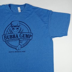 BUBBA GUMP Shrimp Co. T-Shirt Santa Monica Pier California Men’s Size XL Blue