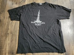 Vintage Mens L Burj Khalifa Dubai Skyscraper UAE United Arab Emirates T Shirt