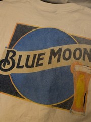Tee Luv Blue Moon T-Shirt Men’s Size M White Draft Beer Graphic Logo Tee