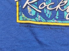 Vintage Rocky Mountains Shirt Mens Medium Blue 80s Short Sleeve Hanes Colorado