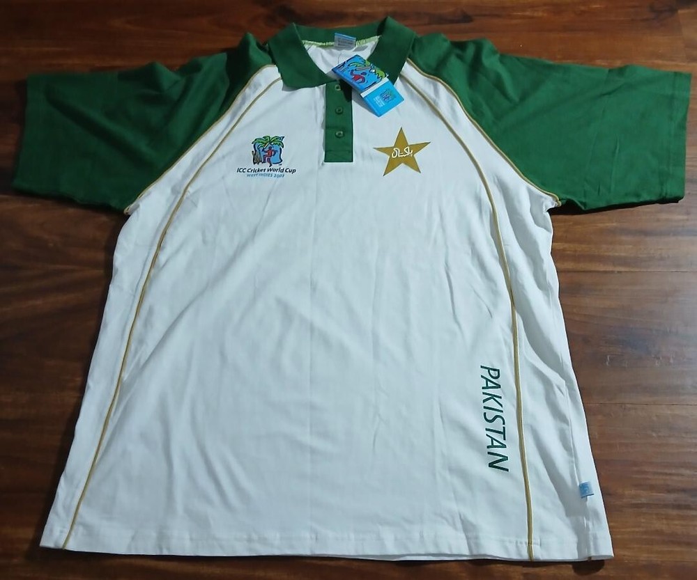 ICC Men’s World Cup 2007 West Indies PSKISTAN Cricket Team T-Shirt XXL NWT