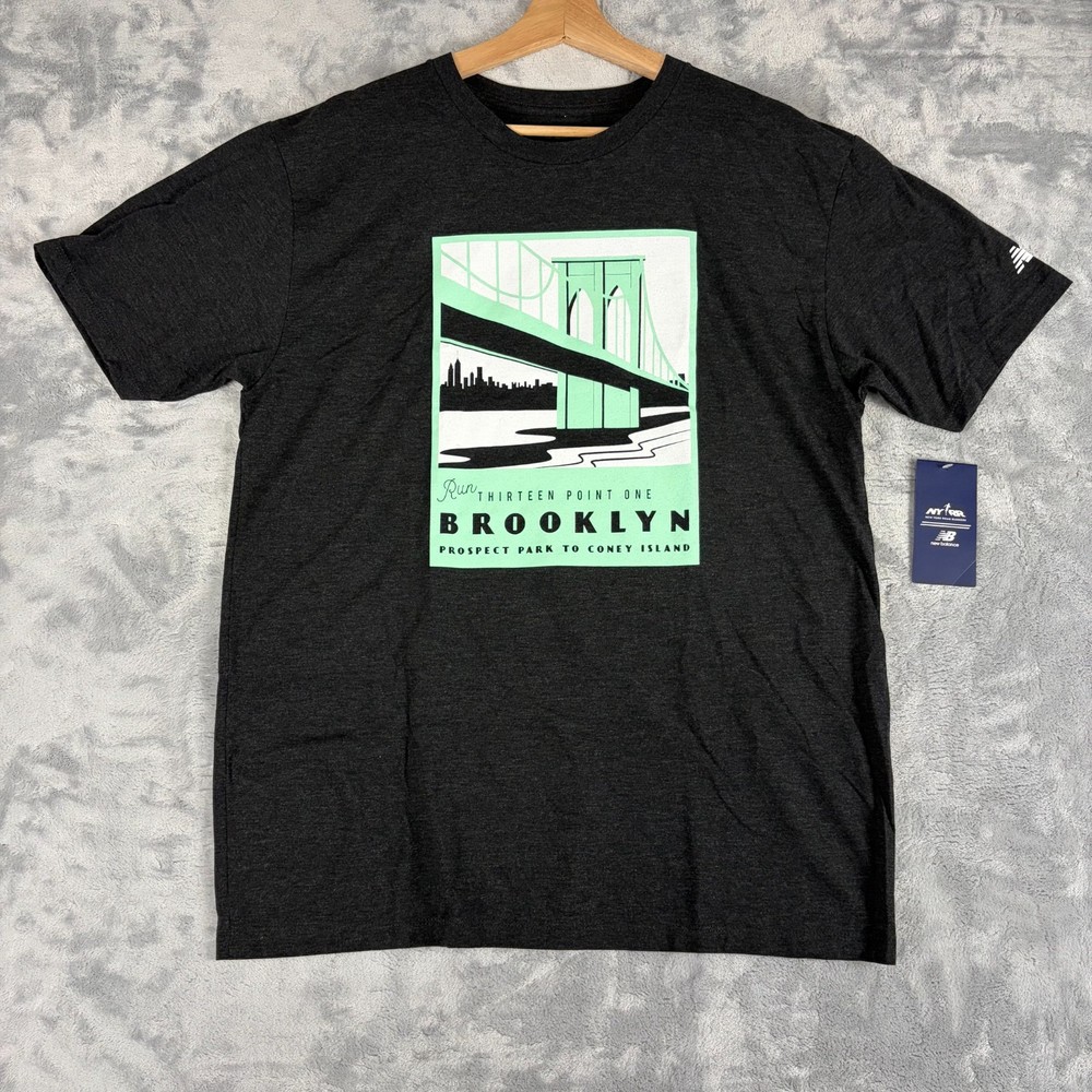 New Balance Run Brooklyn 13.1 T-shirt Large Prospect Park To Coney Island NWT
