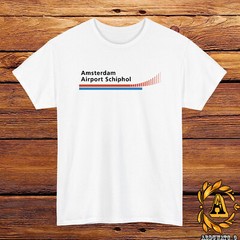 Amsterdam Airport Schiphol Logo T-Shirt Black/Grey/White/Navy/Red/Light Blue