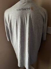 CARHARTT T-Shirt Grey Short Sleeve, Loose Fit Up To 48” Chest Large