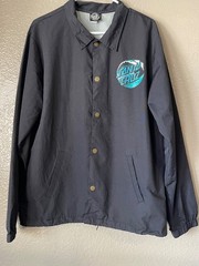 Santa Cruz black windbreaker jacket Size