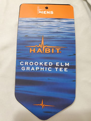 Habit Crooked Elm Graphic Tee Shirt Mens XL Gray USA FLAG Long Sleeve NWT