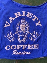 Variety Coffee Roasters NYC Graphic Print Gorilla T Shirt Cutoff Custom Size M