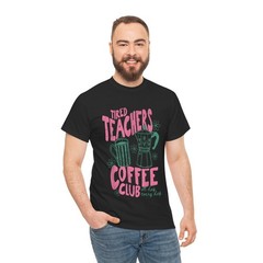 Vintage Preppy Tired Teachers Coffee Club T-Shirt